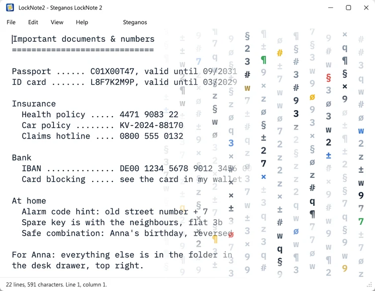Steganos LockNote 2 – bezpečné šifrování