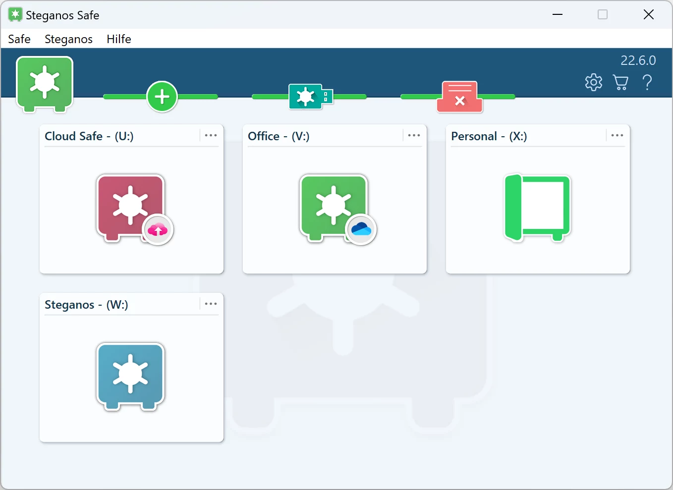 Steganos Daten-Safe unter Windows